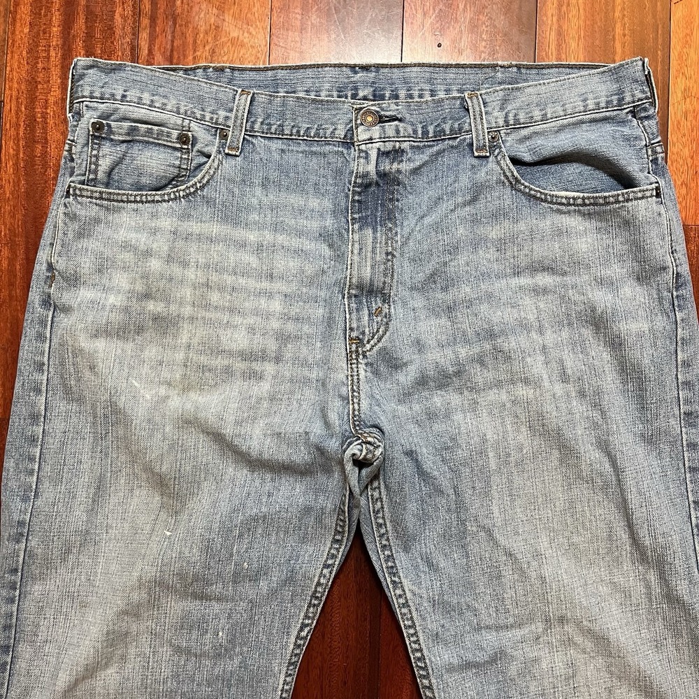 Levis Jeans Mens 40x32 Blue Loose Straight Denim Light Wash Hip Hop Grunge Gorp